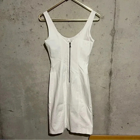 Club Monaco Bodycon Sheath Dress Size 0 Exposed Back Zipper Lined - Picture 4 of 13